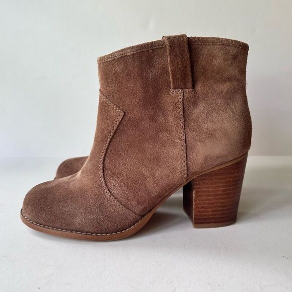 Splendid Lakota Ankle Boots in Dark Tan Suede Size 8.5 - Picture 4 of 10